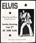 1974 Elvis Presley Las Vegas Hilton 3am Poster