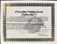 1976 Elvis Presley’s “Last Farewell” Jungle Room Session Used Sheet Music - From the Felton Jarvis Collection