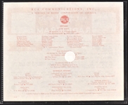 1958 Elvis Presley’s RCA Radiogram to Hal Wallis