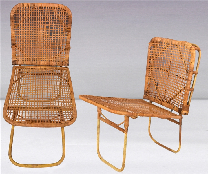 1960s Elvis Presley’s Wicker Pool Chairs (2) From His Beverly Hills Home – Former Mike Moon Collection 