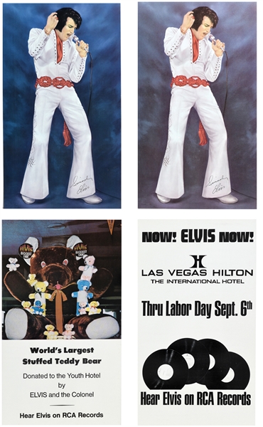 Collection of Three 1970s Elvis Presley Las Vegas Hilton Promotional Signs