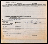 1977 Elvis Presley Tour Contract with J.D. Sumner & The Stamps - His Second to Last Tour
