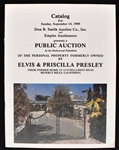 1980 “Don B. Smith Auction Co.” Auction Catalog from the Sale of Elvis Presley's Hillcrest Home Property