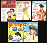 Group of Five Elvis Presley 1950s Fan Magazines Incl. <em>Elvis Presley Speaks</em>