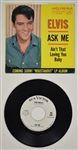 1964 Elvis Presley RCA Victor White Label “Not For Sale” 45 RPM Single “Ask Me” / “Ain't That Loving You Baby” with Picture Sleeve - <em>Roustabout</em>