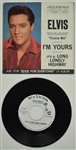 1965 Elvis Presley RCA Victor White Label “Not For Sale” 45 RPM Single “(Its A) Long Lonely Highway” / “Im Yours” with Picture Sleeve - <em>Tickle Me</em>