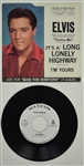 1965 Elvis Presley RCA Victor White Label “Not For Sale” 45 RPM Single “(It's A) Long Lonely Highway” / “I'm Yours” with Picture Sleeve - <em>Tickle Me</em>