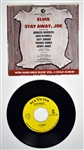 1968 Elvis Presley RCA Victor Yellow Label “Not For Sale” 45 RPM Single Stay Away” / “U.S. Male” - <em>Stay Away, Joe</em> - with Picture Sleeve