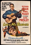 1956 <em>Love Me Tender</em> One Sheet Movie Poster – Elvis Presleys Film Debut!