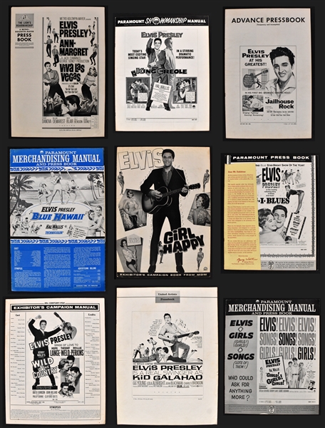 Complete Set of 33 Elvis Presley Movie Pressbooks – from <em>Love Me Tender</em> to <em>Elvis On Tour</em>!!