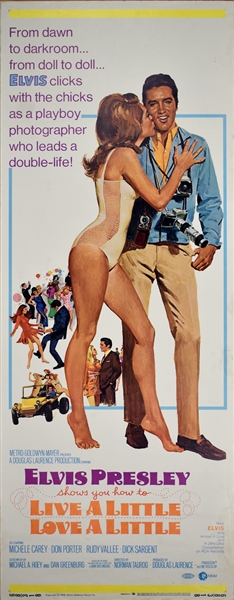 1968 <em>Live a Little, Love a Little</em> Insert Movie Poster – Starring Elvis Presley