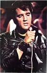 1968 “Personality Posters” Elvis Presley Poster in Black Leather “68 Comeback” Suit