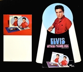 1979 RCA Record Store Advertising Counter Card and Record Rack Backer for <em>Elvis: A Legendary Performer - Volume 3</em> - Both Unused! (2 Pieces)