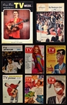 Elvis Presley <em>TV Guide</em> Collection of Eight Incl. 1956 Examples (8)