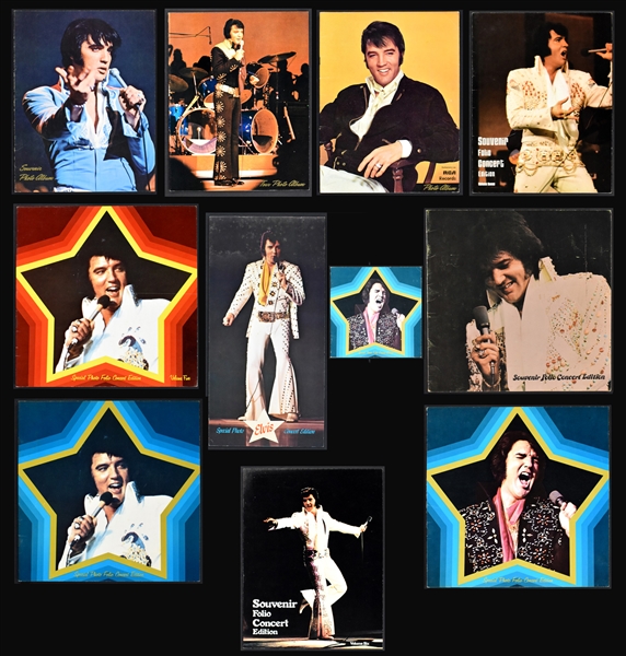 Collection of 11 Elvis Presley Concert Photo Albums