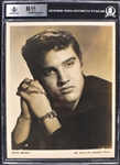 1955 Elvis Presley Signed Sun Records Promotional Photo – Encapsulated by Beckett Authentication