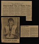 Elvis Presley Houston Livestock Show and Rodeo Archive with 1970 Badge and Program, 1974 Concert Brochure, 1970 and 1976 Photographs and Other Ephemera (13 Pieces)