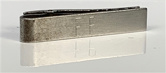 Elvis Presley Owned “EP” Monogrammed Sterling Silver Tie Clip – Gifted to His Cousin Patsy Presley