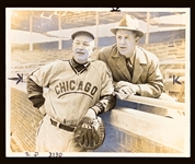 1939 Original News Service Photo of Chicago Cub Greats Gabby Hartnett and Charlie Grimm (Encapsulated PSA/DNA Type 1)