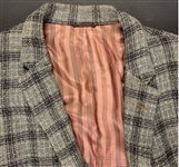 Elvis Presley Owned and Worn 1955-56 Plaid Sport Jacket - Gifted to Carl Perkins/Johnny Cash Drummer WS Fluke Holland While Shopping for a New Lincoln!