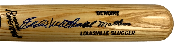 Eddie Mathews Signed Louisville Slugger Signature Model Baseball Bat (BAS)