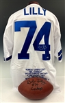 Bob Lilly Signed Dallas Cowboys Career Achievement Jersey and Signed Wilson NFL Football (BAS)