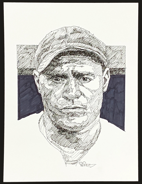 Hack Wilson Original Artwork by Dick Perez 