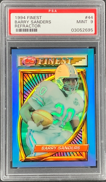 1994 Finest #44 Barry Sanders Refractor PSA MINT 9