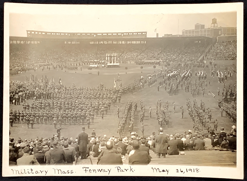 1918 Original Photo  (PSA/DNA Type I) of Fenway Park – A Panoramic View of the Park!