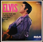 Collection of Six Elvis Presley RCA Import 45 RPM EPs and Singles from Mexico, France, and Germany