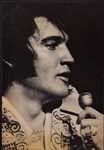 1970 11x14 Black and White Elvis Presley Promo Photo With RARE Back Stamp Snowmen's League of America Chief Potentate Col. Tom Parker