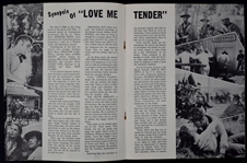 1956 <em>Love Me Tender Theatre Pictorial</em> Movie Program - Rarely Seen Example - Plus Period Newspaper Ads for the Film