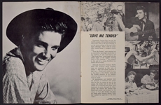 1956 <em>Love Me Tender Theatre Pictorial</em> Movie Program - Rarely Seen Example - Plus Period Newspaper Ads for the Film