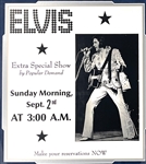 Elvis Presley September 2, 1973 3:00 Am Las Vegas Show Placard/Poster In Framed Display with Ed Bonja Signed Original Photo