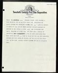 1956 Elvis Presley Audio Thank You Scripts From <em>Love Me Tender</em> Production From The 1999 Graceland Archives Auction