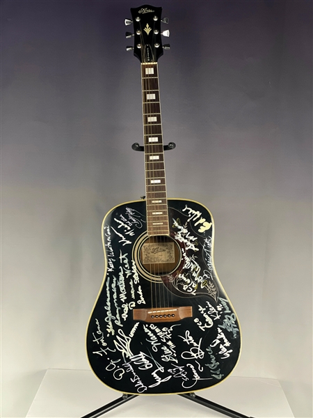 Guitar Signed by More Than 25 Elvis Presley Bandmembers, Back Up Singers and Friends Incl. J.D. Sumner, Scotty Moore, D.J. Fontana, James Burton and Others