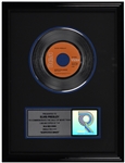 RIAA Platinum Record Award for Elvis Presley's 1969 Single “Suspicious Minds”