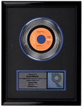 RIAA Platinum Record Award for Elvis Presley's 1972 Single “Burning Love”