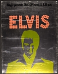 1968 Elvis Presley “Singer Presents Elvis” Mylar Poster – Rarely Seen Canadian CTV Promotional Item – Plus Original U.S. 2-Page Newspaper Ad for the Special (2 Items)