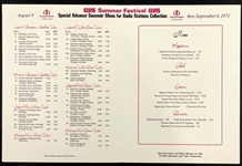 Rare Complete 1971 Advance Summer Festival “Radio Station” Menu, RCA Letter and Box Set with <em>The Other Sides – Elvis Worldwide Gold Award Hits Vol. 2</em>