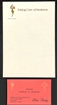 Vernon Presley TCB Letterhead and Red TCB Business Card