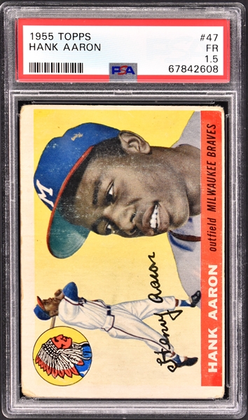 1955 Topps #47 Hank Aaron – PSA FR 1.5