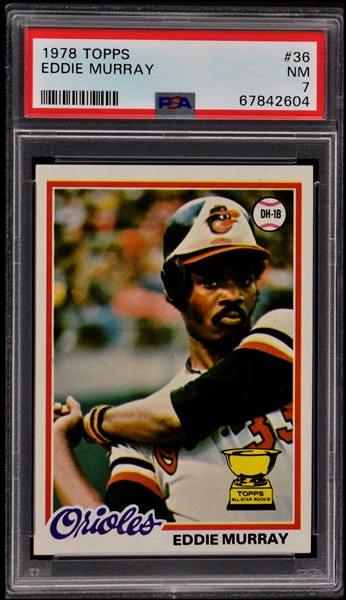 1978 Topps #36 Eddie Murray Rookie Card  - PSA NM 7