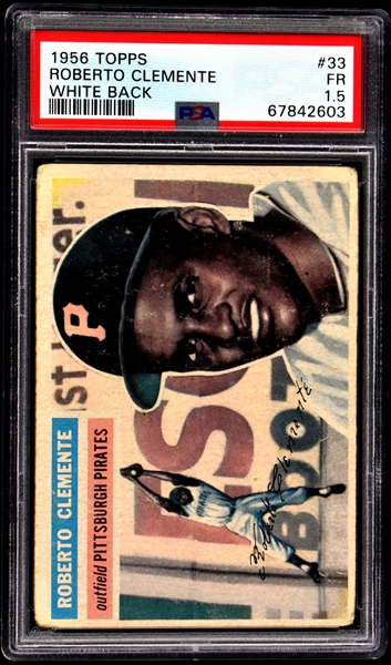 1956 Topps #33 Roberto Clemente – PSA FR 1.5