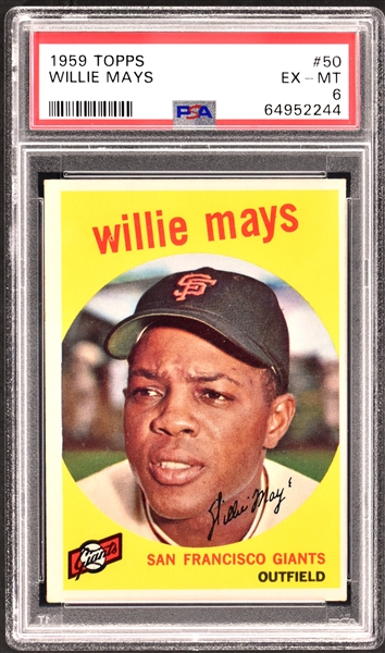 1959 Topps #50 Willie Mays – PSA EX-MT 6