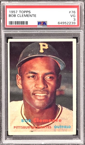 1957 Topps #76 Roberto Clemente – PSA VG 3