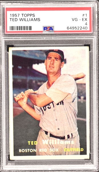 1957 Topps #1 Ted Williams – PSA VG-EX 4