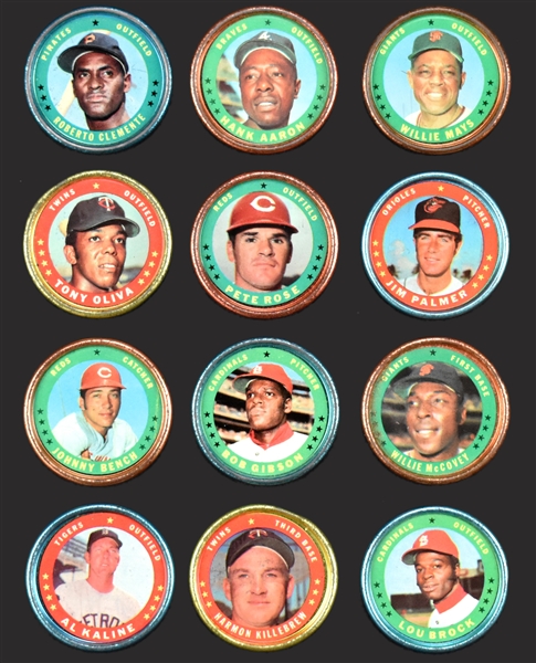 1971 Topps Coins Collection (81) Incl. Clemente, Aaron, Mays and Other HOFers