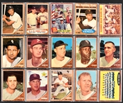 1962 Topps Baseball Collection of 172 Incl. Elston Howard, Early Wynn and AL & NL Homer Kings