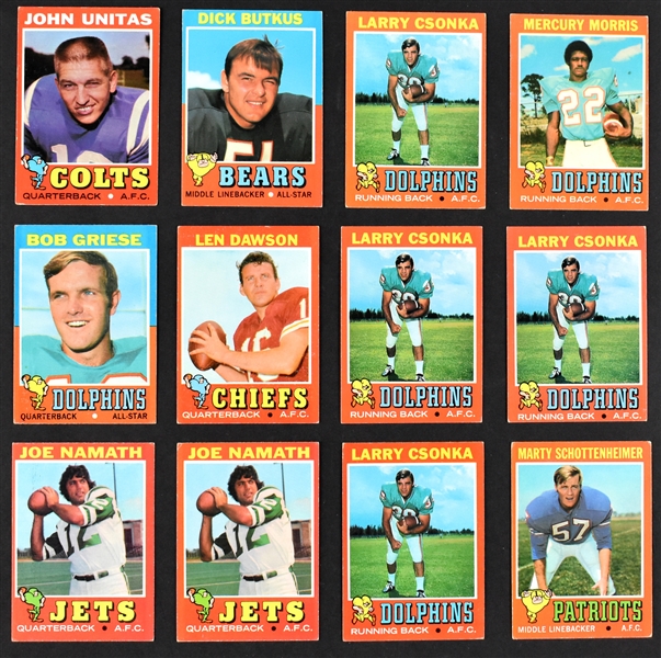 1971 Topps Football Partial Set (204/263) Plus 352 Duplicates